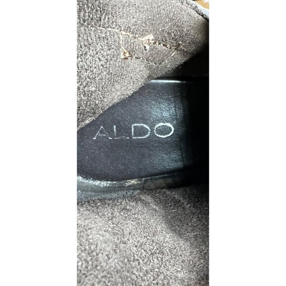 Aldo Brown Leather Knee-Length Riding Boots With Side Zipper Size 6 - Picture 15 of 16